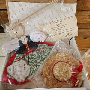 Vintage '91 Danbury Mint Shirley Temple Dress Up Doll "Heidi" Movie Costume